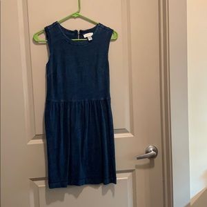 Sleeveless cotton dress, looks like denim